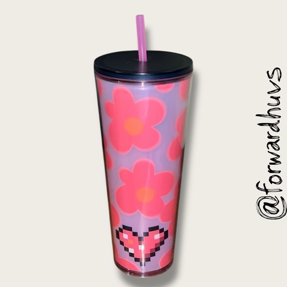 Starbucks 2025 Valentine's Day Pixel Heart Venti Tumbler - Replacement Straw
